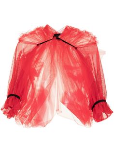 Comme Des Garçons Tricot укороченная блузка из тюля