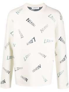 LANVIN жаккардовый джемпер с логотипом
