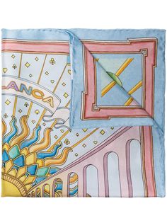 Casablanca шелковый шарф Car Race