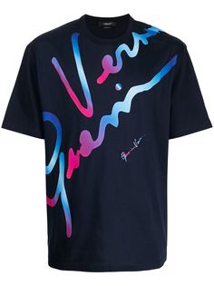 Versace футболка с логотипом и эффектом градиента