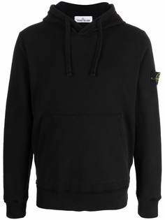 Stone Island худи на молнии с нашивкой-логотипом