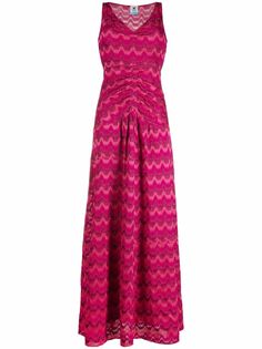 M Missoni платье макси с узором зигзаг
