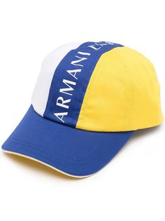 Armani Exchange бейсболка в стиле колор-блок с логотипом