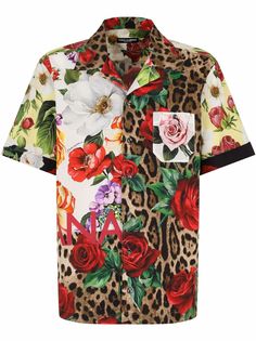 Dolce & Gabbana рубашка с леопардовым принтом