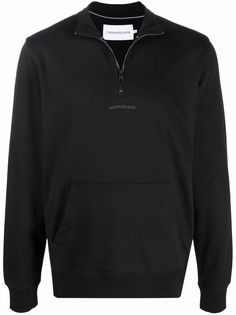 Calvin Klein Jeans толстовка с воротником на молнии и жаккардовым логотипом