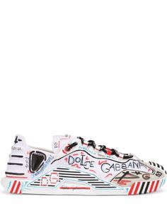 Dolce & Gabbana кроссовки с принтом граффити