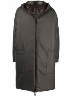 Société Anonyme пальто с капюшоном и стеганой подкладкой