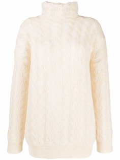 Ermanno Scervino джемпер фактурной вязки с воротником-воронкой
