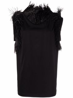 Dolce & Gabbana топ с перьями