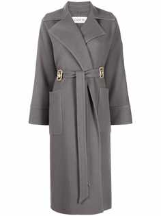 LANVIN пальто с поясом и логотипом