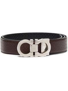 Salvatore Ferragamo двусторонний ремень с декором Gancini