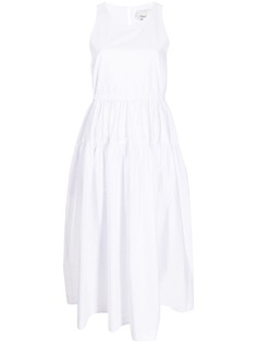 3.1 Phillip Lim SLEEVELESS POPLIN BELTED MIDI DRESS
