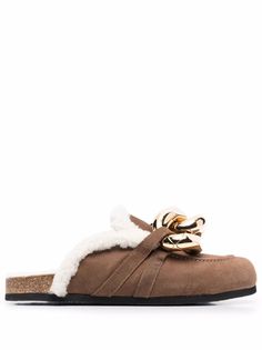JW Anderson MENS SHEARLING CHAIN LOAFER - LEATHER