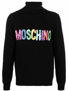 Moschino кашемировый джемпер с логотипом