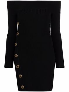 Elisabetta Franchi платье мини в рубчик