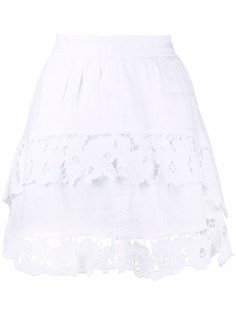 Isabel Marant Étoile юбка с завышенной талией и кружевом