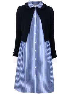 sacai многослойное платье-рубашка