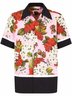 Dolce & Gabbana поплиновая рубашка с цветочным принтом