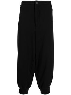 Yohji Yamamoto укороченные брюки с низким шаговым швом