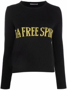 Alberta Ferretti джемпер вязки интарсия с надписью