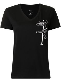 Armani Exchange футболка с графичным принтом
