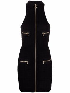 Balmain платье мини на молнии