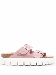 Birkenstock сандалии с пряжками и открытым носком
