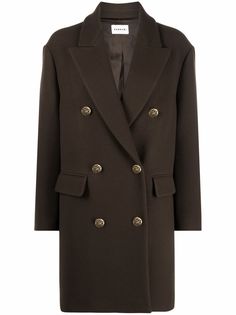 P.A.R.O.S.H. двубортное пальто из смесовой шерсти