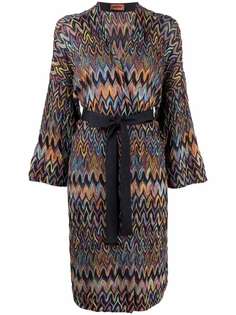 Missoni кардиган-пальто с узором зигзаг
