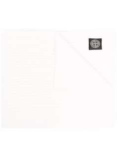 Stone Island logo-patch wool scarf