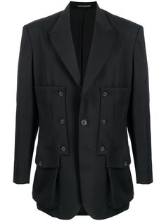 Yohji Yamamoto шерстяной пиджак со вставками