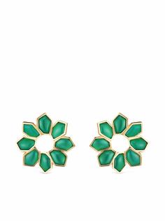 Oscar de la Renta серьги с цветочным дизайном