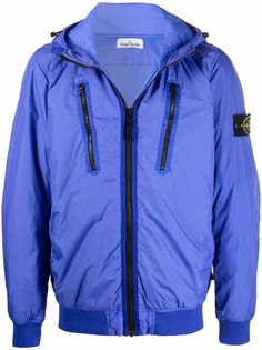 Stone Island куртка с капюшоном и нашивкой-логотипом