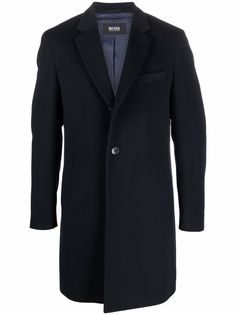 Boss Hugo Boss однобортное шерстяное пальто