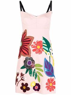 Dolce & Gabbana платье без рукавов с цветочной аппликацией