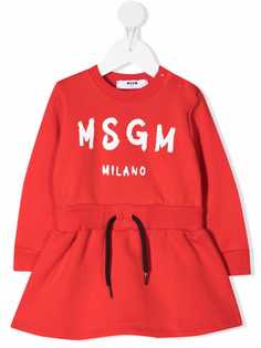 MSGM Kids платье-джемпер с логотипом