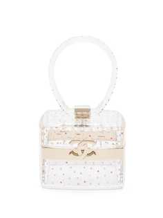 Chanel Pre-Owned мини-сумка 2004-го года со стразами и логотипом CC
