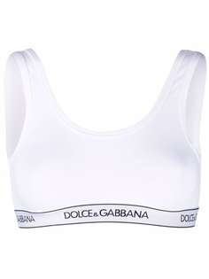 Dolce & Gabbana спортивный бюстгальтер с логотипом