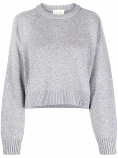 Loulou Studio укороченный джемпер с отделкой в рубчик