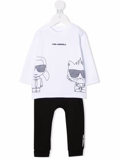 Karl Lagerfeld Kids спортивный костюм с логотипом