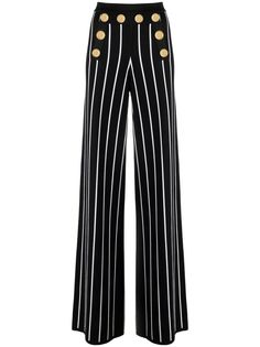 Balmain брюки в тонкую полоску с завышенной талией