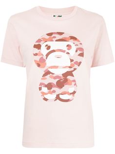 A BATHING APE® футболка с камуфляжным логотипом