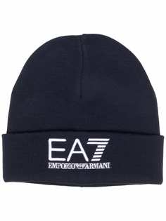 Ea7 Emporio Armani шапка бини с логотипом