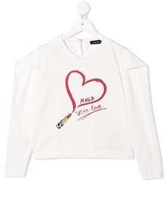 Monnalisa футболка с графичным принтом