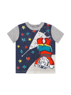 Gucci Kids футболка Baby с котом-космонавтом