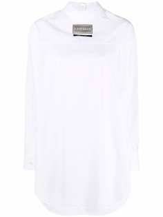 MM6 Maison Margiela рубашка с высоким воротником и нашивкой-логотипом