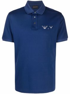 Emporio Armani рубашка поло с вышитым логотипом