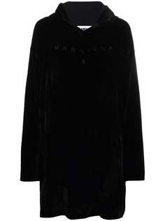 MM6 Maison Margiela бархатное платье с вышитым логотипом