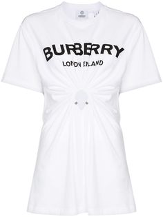 Burberry футболка с вырезом и логотипом