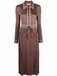Tory Burch платье-рубашка с плиссированной юбкой